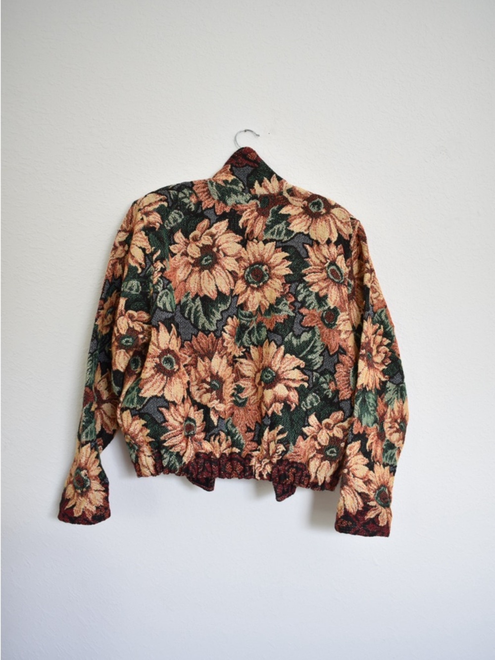 Vintage Painted Pony Sunflower Tapestry Jacket One Size - Picture 4 of 7